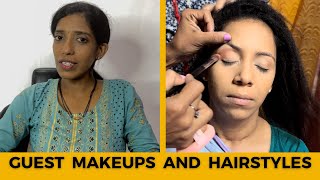 Simple Guest Makeups and Hairstyles  Dongri Goa  Sonia Beauty Creations [upl. by Tremml]