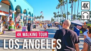 Los Angeles 4K Walking Tour  4hour LA Walk with Captions amp Immersive Sound 4K60fps [upl. by Siroled]