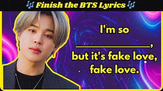 quotFinish the BTS Lyrics Challenge Are You a True ARMY 💣🎶quot [upl. by Ahtivak]