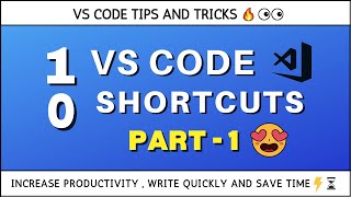 VS Code Shortcuts keys  best shortcuts in vscode  Part 1 [upl. by Analos]