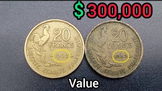 ULTRA RARE 20 FRANCS WORTH UP 300000 MOST VALUABLE coin valeurs [upl. by Donn296]