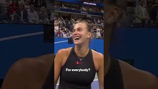 🍹Aryna Sabalenka’s recruiting pitch for US Open fans  shorts [upl. by Lundt]