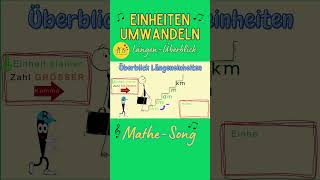 🎵 🤩 🪇 Einheiten umwandeln  MatheSong – Längeneinheiten  Überblick 🎸🎤 shorts [upl. by Namia733]