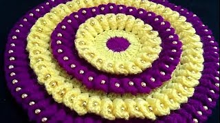 Crosia Thalpos ke Design  Thaliposh Pattern  Hindi  Crochet Pearl Doily [upl. by Tenney]