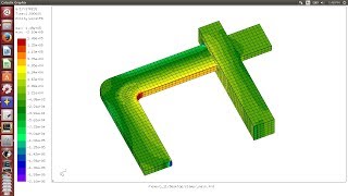 CalculiX  Fast Action Bar Clamp FEA [upl. by Sirromaj]