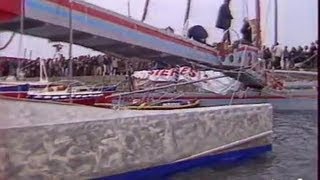 La route du rhum  le spectaculaire naufrage de Guy Delage et la place des Normands [upl. by Hogue181]