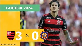 FLAMENGO 3 X 0 MADUREIRA  CAMPEONATO CARIOCA 2024 VEJA OS GOLS [upl. by Oilicec]