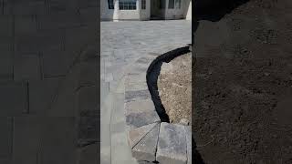 How to install Belgard Pavers with Orco block wall Borrego america construction [upl. by Hatokad863]