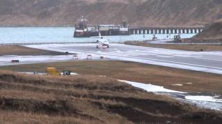 Dassault Falcon 900EX leaving Dutch Harbor DUT  PADU 2016 [upl. by Gilberto]