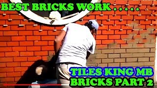 Installation bricks FITTING Bricks Design ON Wall TILES CALCULATION bricks Wall house ON WALL PART 2 [upl. by Zared416]