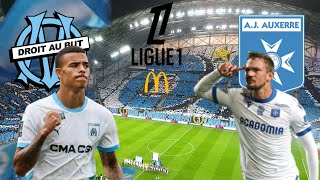 OLIMPIQUE DE MARSEILLE x AUXERRE  LIGUE 1 McDONALDS 2425 [upl. by Ole]