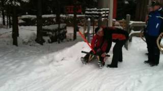 Rodeln am Rodellift Skilift Riedlberg Bayerischer Wald Bayern [upl. by Eimia]