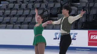 Nessie Krim  Andy Yao  Intermediate Pairs Free Skate  2025 Eastern Sectional Singles  US Pairs [upl. by Navets]