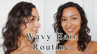 Wavy Hair Routine 2a2b Curls W Denman Brush [upl. by Diego364]