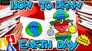 How To Draw An Earth Day Folding Surprise [upl. by Anitniuq431]