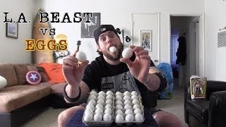 LA BEAST Eats 36 Raw Eggs With The Shell [upl. by Coppola49]