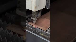 Cutting 4 millimeters of copper with a lasercutter technology lasercutting steel copper fire [upl. by Woolson358]