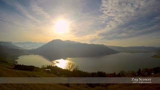 4K Lake Ägerisee Zug SWITZERLAND アルプス山脈 dji airview [upl. by Erlewine]