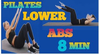 TONED LOWER ABS workout for results  lose fat  8 minute Home Pilates [upl. by Dallon764]