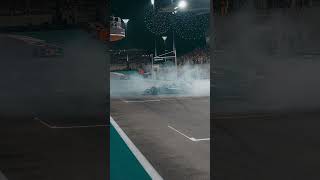 Lewis Does Epic Donuts After Last Mercedes Race mercedesf1 f1 formula1 [upl. by Riba]