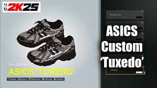 NBA 2K25 Shoe Creator  ASICS Custom Tuxedo [upl. by Nnylsoj663]