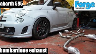 ABARTH 595 STAGE 1BOMBARDONE EXHAUST SO LOUD [upl. by Suiluj]