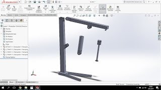 SolidWorks Ayaklı Vinç Tasarımı  Çizimi [upl. by Ajani]