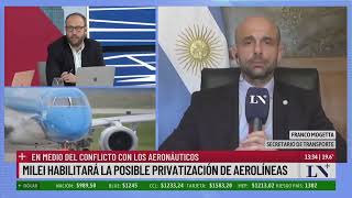 Franco Mogetta secretario de Transporte sobre AerolíneasquotTrabajamos por el bien de los argentinosquot [upl. by Arika1]