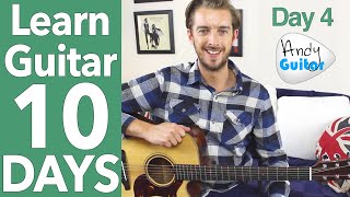 Guitar Lesson 4  Your First Riff 10 Day Guitar Starter Course [upl. by Eenor]