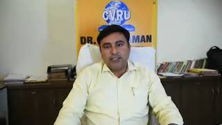 Mr Gaurav Shukla Registrar Dr C V Raman University [upl. by Awjan]