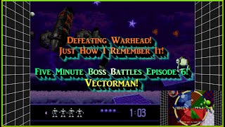 Vectorman Day 16 Boss Battle Defeating Warhead Five Minute Boss Battles Episode 6 [upl. by Allebara]