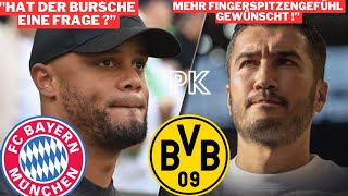 FC BAYERN Toller PKMoment mit Kompany  BVB Nuri Şahin wünscht sich mehr Fingerspitzengefühl [upl. by Rania]