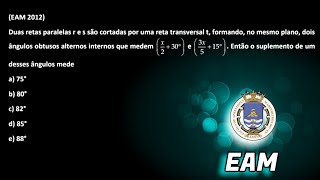 Questão de Matemática Geometria Plana  EAM [upl. by Fina]