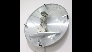 PHOTOSHOOT HERMLE Wall Clock SILVER DESIGN Top Condition Translucent Modernistic Skeleton RESTORED [upl. by Hsima]