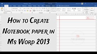 How to Make Notebook Paper in Ms word Ms word me notebook page kaise banate hai BY Rahul Aloriya [upl. by Macintyre]