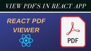 How to view pdfs using React Pdf Viewer [upl. by Assirec]