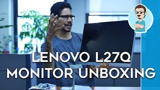 Lenovo L27q 27inch LED Display Monitor Unboxing amp First Impressions [upl. by Anatnahs]