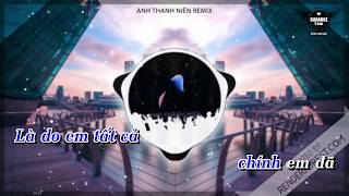 Karaoke ANH THANH NIÊN REMIX HTROL  HUY R l Beat Chuẩn TNK [upl. by Publius]