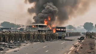 16 Minutes Ago 70 Buses Carrying 4700 US Troops To Kyiv Stopped By Russian Troops At Border [upl. by Grindle]