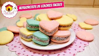 Alfajorcitos de Maizena en colores receta FACIL [upl. by Ynetruoc316]