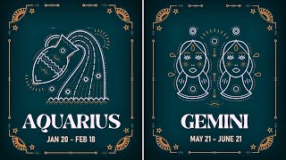 Aquarius and Gemini Compatibility  Gemini and Aquarius Compatibility [upl. by Tranquada174]