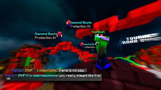 Insane 1v4 Clutch When Im Undergeared Ranked Bedwars [upl. by Cirtemed947]