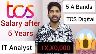 SHOCKING  TCS Salary after 5 years Telugu  TCS Digital  IT Analyst  TCS Bands [upl. by Iemaj301]