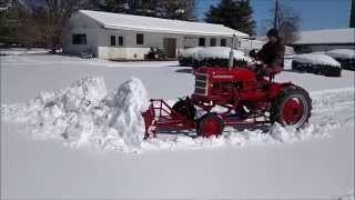 Farmall Cub V Plow Snow Plowing [upl. by Stacey114]