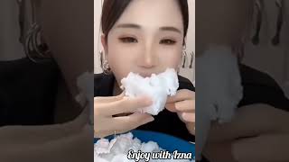 ASMR SOFT FLUFFY ICE EATING  COTTON ICE🍚💞 [upl. by Linis792]