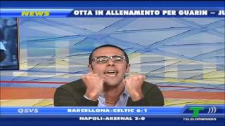 QSVS  lesultanza al fischio finale dei Milanisti in studio in MilanAjax TeleLombardia [upl. by Bibeau]