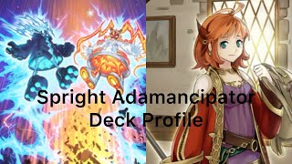 Yugioh Spright Adamancipator Deck Profile December 2023 [upl. by Anaujait]