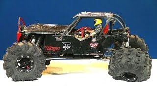 RC ADVENTURES  GMADE Air Filled Rims on Black Widow Custom Axial Wraith [upl. by Moyer653]