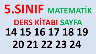 5SINIF MATEMATÄ°K DERS KÄ°TABI 1 SAYFA 14151617181920212223 5SINIF MATEMATÄ°K MEB YAYINLARI [upl. by Schertz66]