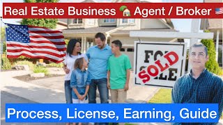 How To Become Real Estate Broker Agent in USA  Real Estate Business realestate propertybusiness [upl. by Arrad]